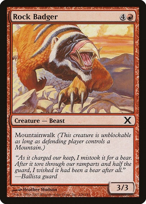 Image for Rock Badger (10th Edition) (226) - Magic: The Gathering