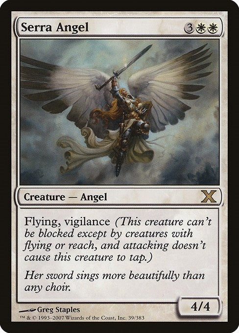 Image for Serra Angel (10th Edition) (39) - Magic: The Gathering