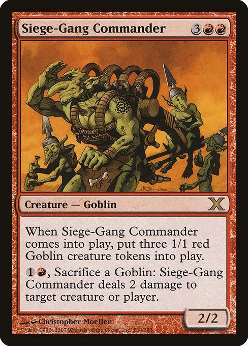 Image for Siege-Gang Commander (10th Edition) (234) - Magic: The Gathering