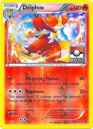 Image for Delphox - 13/124 (Pokemon League) (League & Championship Cards) (013/124) - Pokemon