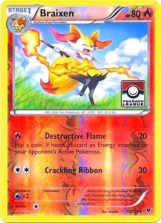 Image for Braixen - 12/124 (Pokemon League) (League & Championship Cards) (012/124) - Pokemon