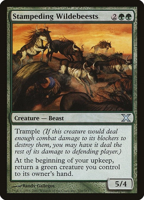 Image for Stampeding Wildebeests (10th Edition) (300) - Magic: The Gathering