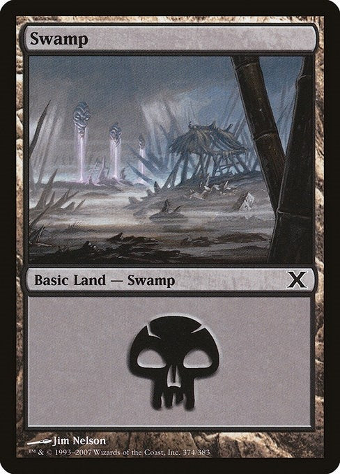 Image for Swamp (374) (10th Edition) (374) - Magic: The Gathering