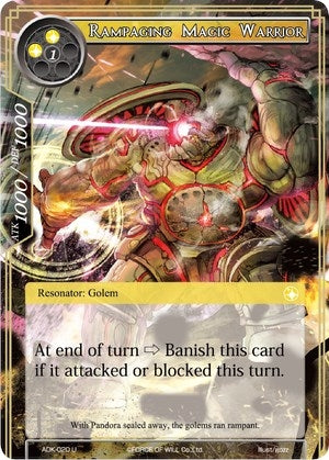 Image for Rampaging Magic Warrior (Advent of the Demon King) (ADK-020) - Force of Will