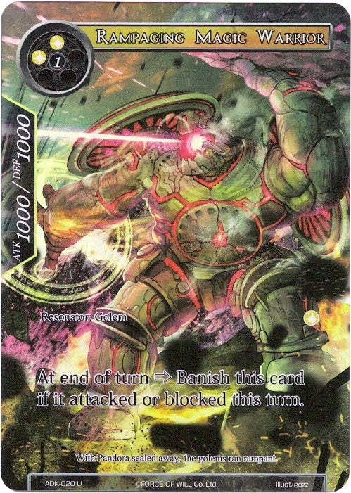 Image for Rampaging Magic Warrior (Full Art) (Advent of the Demon King) (ADK-020) - Force of Will