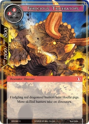 Image for Ferocious Triceratops (Advent of the Demon King) (ADK-041) - Force of Will