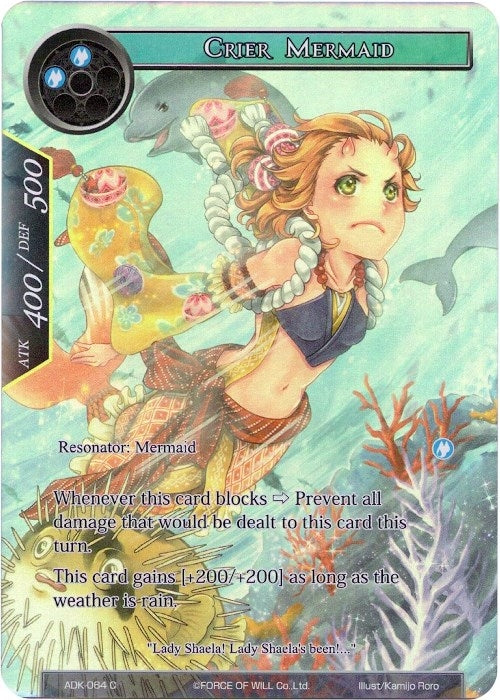 Image for Crier Mermaid (Full Art) (Advent of the Demon King) (ADK-064) - Force of Will