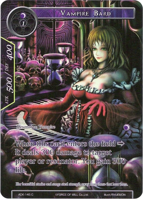 Image for Vampire Bard (Full Art) (Advent of the Demon King) (ADK-145) - Force of Will
