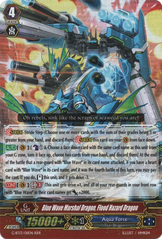 Image for Blue Wave Marshal Dragon, Flood Hazard Dragon (G-BT13: Ultimate Stride) (G-BT13/011EN) - Cardfight Vanguard