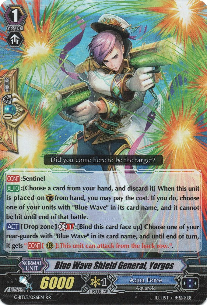 Image for Blue Wave Shield General, Yorgos (G-BT13: Ultimate Stride) (G-BT13/026EN) - Cardfight Vanguard