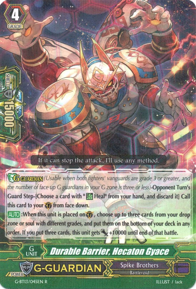 Image for Durable Barrier, Hecaton Gyace (G-BT13: Ultimate Stride) (G-BT13/045EN) - Cardfight Vanguard