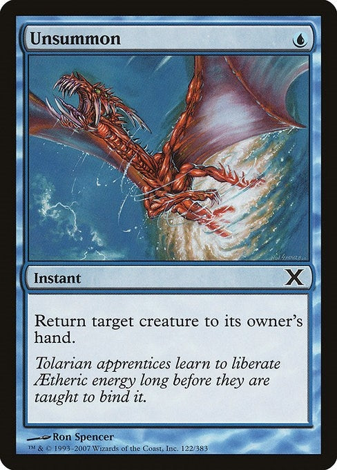 Image for Unsummon (10th Edition) (122) - Magic: The Gathering