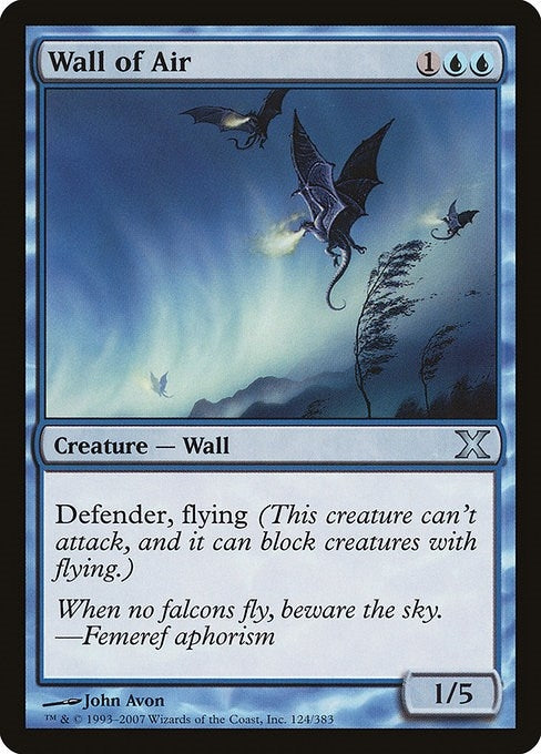 Image for Wall of Air (10th Edition) (124) - Magic: The Gathering