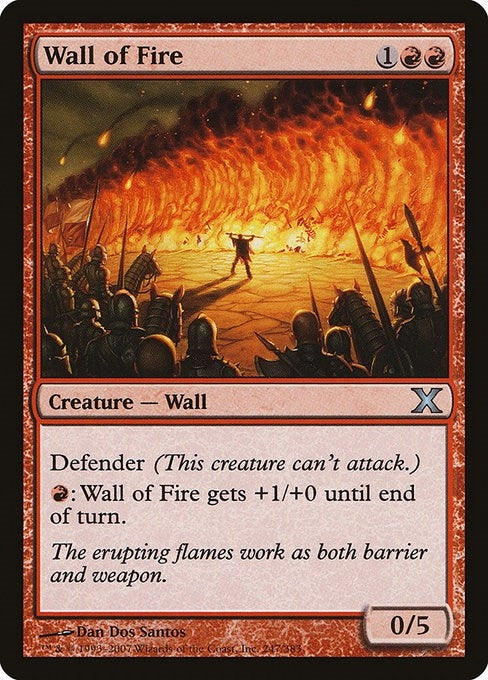 Image for Wall of Fire (10th Edition) (247) - Magic: The Gathering