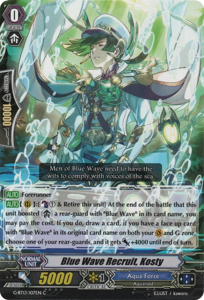 Image for Blue Wave Recruit, Kosty (G-BT13: Ultimate Stride) (G-BT13/107EN) - Cardfight Vanguard