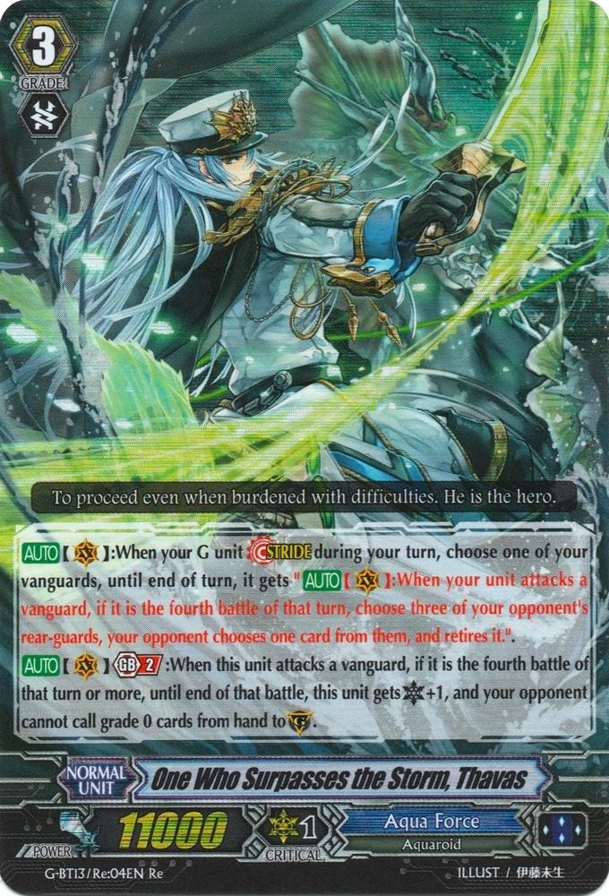 Image for One Who Surpasses the Storm, Thavas (G-BT13: Ultimate Stride) (G-BT13/Re:04EN) - Cardfight Vanguard