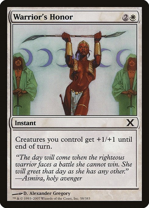 Image for Warrior's Honor (10th Edition) (58) - Magic: The Gathering