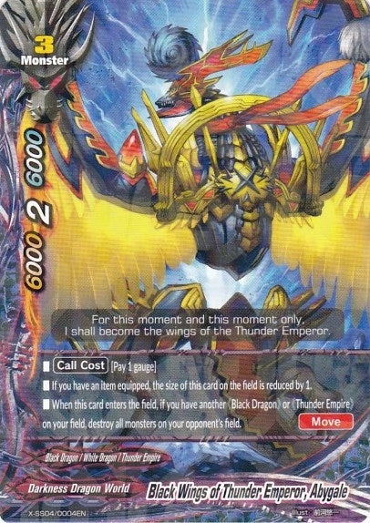 Image for Black Wings of Thunder Emperor, Abygale (X Duel Chest) (X-SS04/0004EN) - Future Card BuddyFight