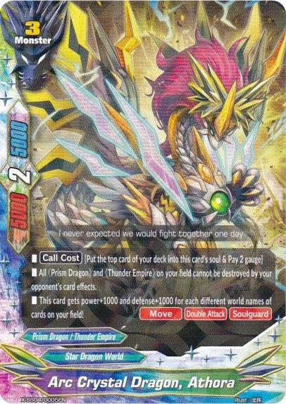 Image for Arc Crystal Dragon, Athora (R Foil) (X Duel Chest) (X-SS04/0005EN) - Future Card BuddyFight