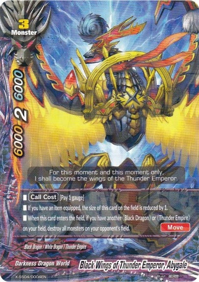 Image for Black Wings of Thunder Emperor, Abygale (R Foil) (X Duel Chest) (X-SS04/0004EN) - Future Card BuddyFight