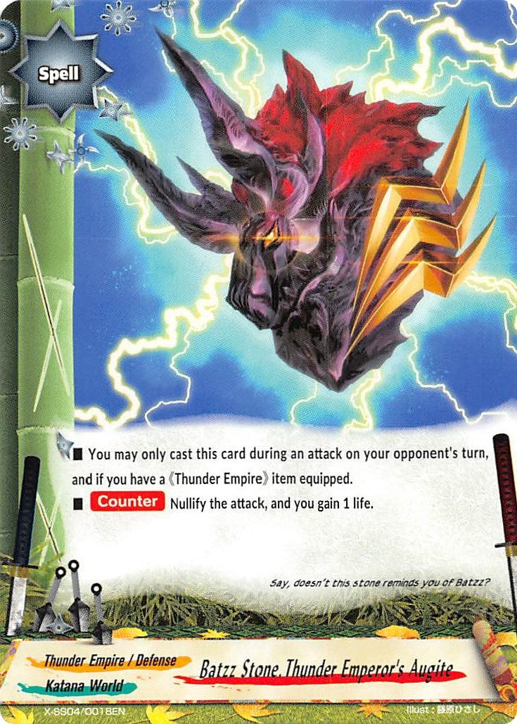 Image for Batzz Stone, Thunder Emperor's Augite (X Duel Chest) (X-SS04/0018EN) - Future Card BuddyFight