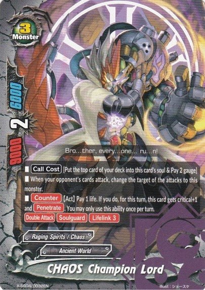 Image for CHAOS Champion Lord (X Duel Chest) (X-SS04/0032EN) - Future Card BuddyFight