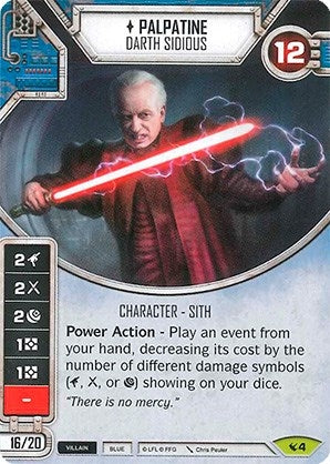 Image for Palpatine - Darth Sidious (Card Only) (Legacies) (4) - Star Wars: Destiny