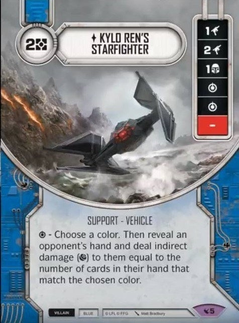 Image for Kylo Ren's Starfighter (Card Only) (Legacies) (5) - Star Wars: Destiny