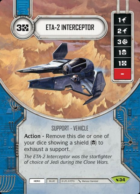 Image for ETA-2 Interceptor (Card Only) (Legacies) (34) - Star Wars: Destiny