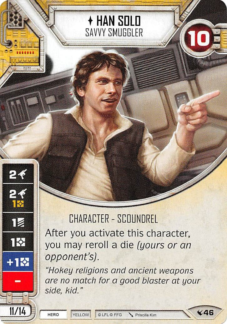 Image for Han Solo - Savvy Smuggler (Card Only) (Legacies) (46) - Star Wars: Destiny