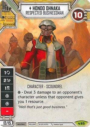 Image for Hondo Ohnaka - Respected Businessman (Card Only) (Legacies) (65) - Star Wars: Destiny