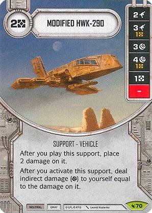 Image for Modified HWK-290 (Card Only) (Legacies) (70) - Star Wars: Destiny