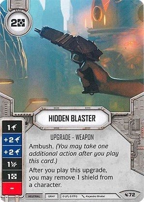 Image for Hidden Blaster (Card Only) (Legacies) (72) - Star Wars: Destiny