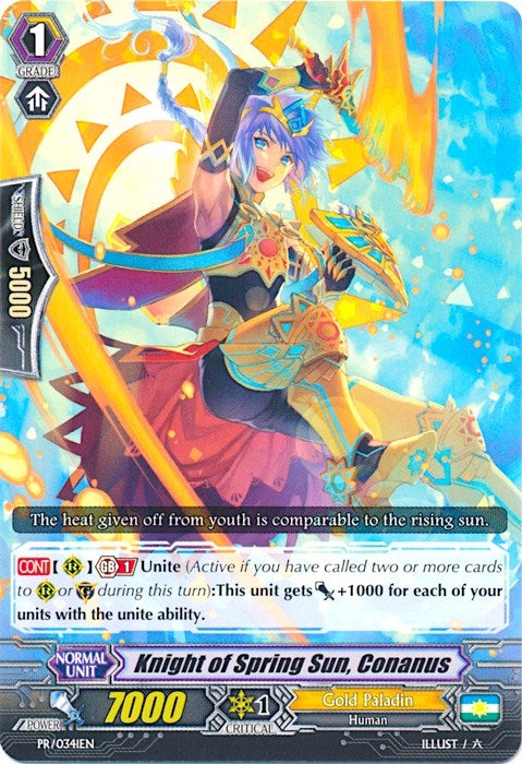 Image for Knight of Spring Sun, Conanus - PR/0341EN (Promo Cards) (PR/0341EN) - Cardfight Vanguard