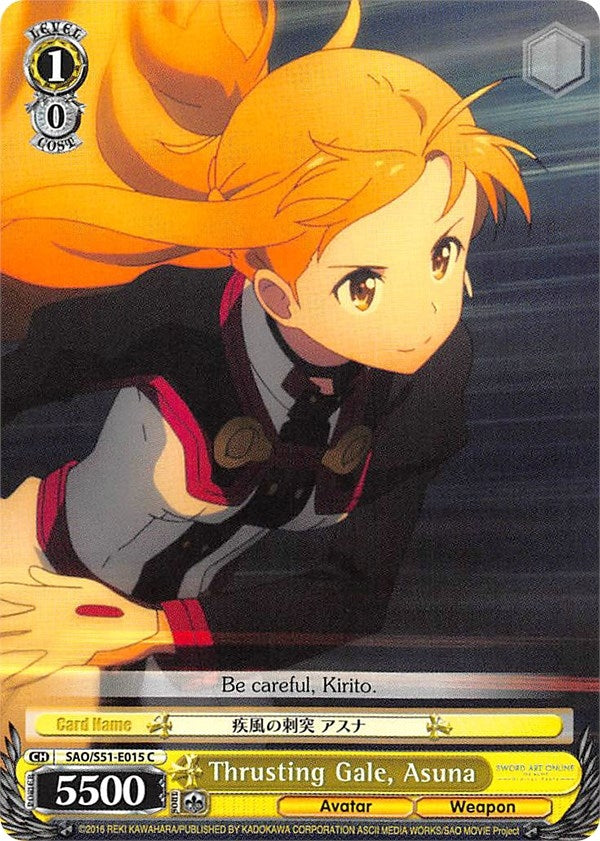 Image for Thrusting Gale, Asuna (Sword Art Online The Movie: -Ordinal Scale-) (SAO/S51-E015 C) - Weiss Schwarz