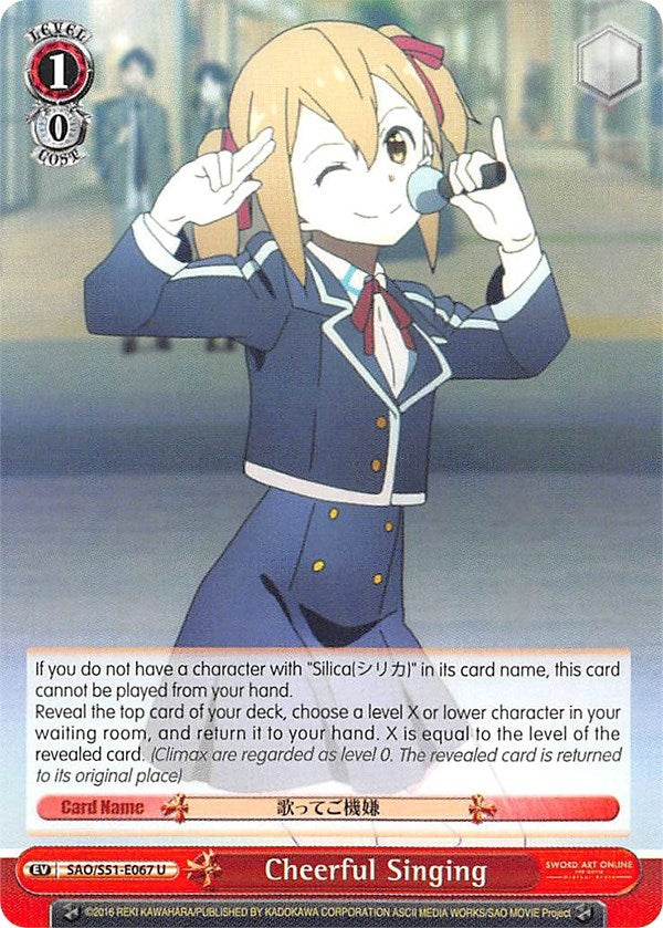 Image for Cheerful Singing (Sword Art Online The Movie: -Ordinal Scale-) (SAO/S51-E067 U) - Weiss Schwarz