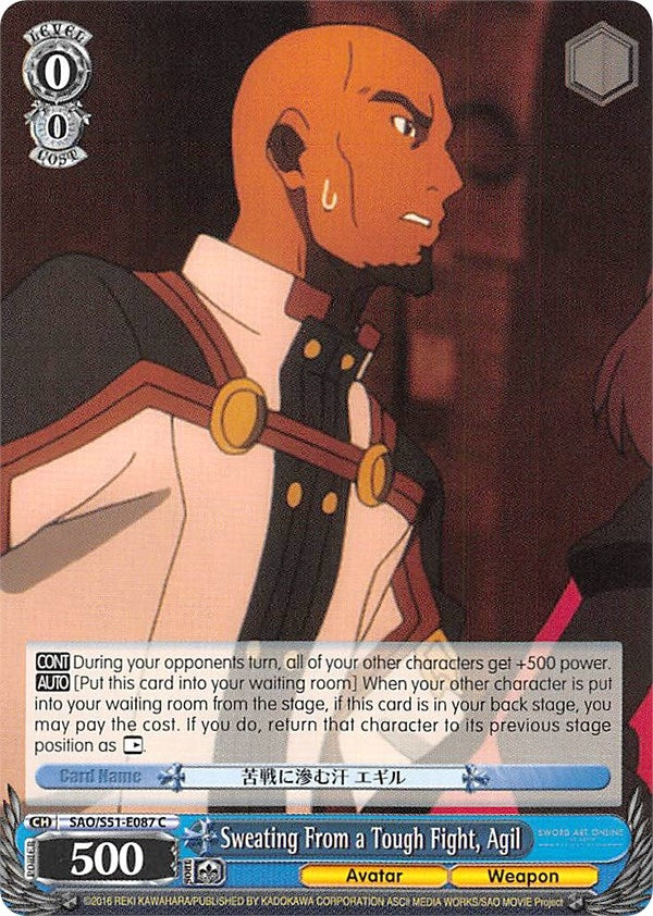 Image for Sweating From a Tough Fight, Agil (Sword Art Online The Movie: -Ordinal Scale-) (SAO/S51-E087 C) - Weiss Schwarz