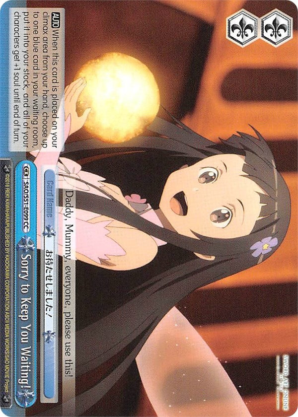 Image for Sorry to Keep You Waiting! (Sword Art Online The Movie: -Ordinal Scale-) (SAO/S51-E099 CC) - Weiss Schwarz