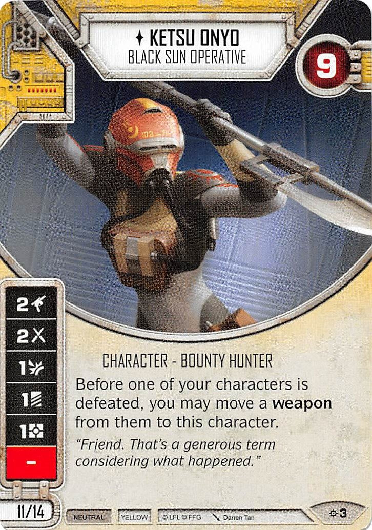 Image for Ketsu Onyo - Black Sun Operative (Card Only) (Rivals) (3) - Star Wars: Destiny