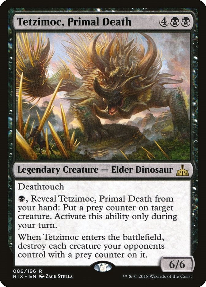 Image for Tetzimoc, Primal Death (Rivals of Ixalan) (86) - Magic: The Gathering