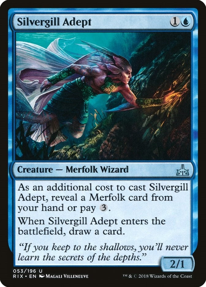 Image for Silvergill Adept (Rivals of Ixalan) (53) - Magic: The Gathering
