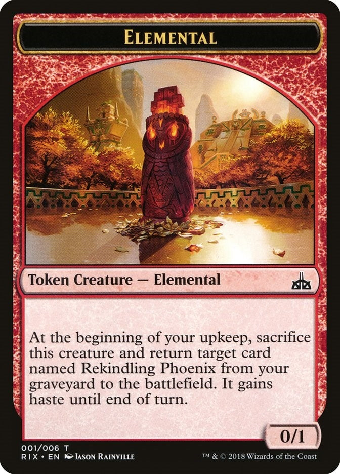 Image for Elemental Token (001) (Rivals of Ixalan) (1) - Magic: The Gathering