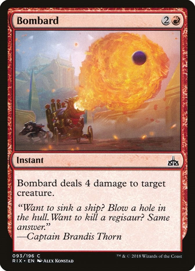 Image for Bombard (Rivals of Ixalan) (93) - Magic: The Gathering
