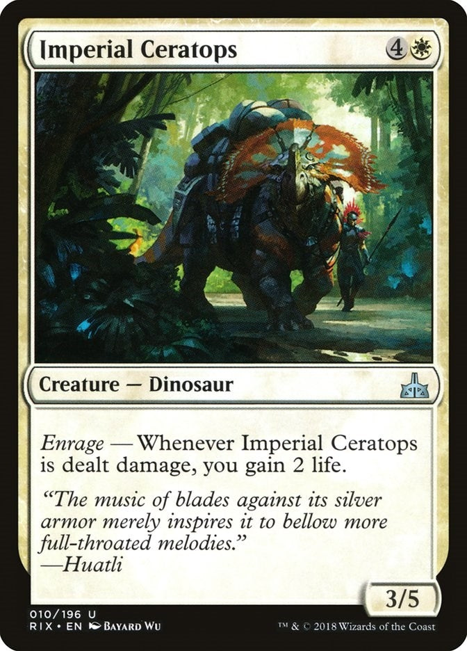 Image for Imperial Ceratops (Rivals of Ixalan) (10) - Magic: The Gathering