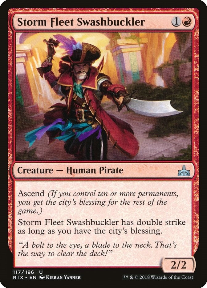 Image for Storm Fleet Swashbuckler (Rivals of Ixalan) (117) - Magic: The Gathering