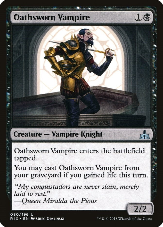 Image for Oathsworn Vampire (Rivals of Ixalan) (80) - Magic: The Gathering