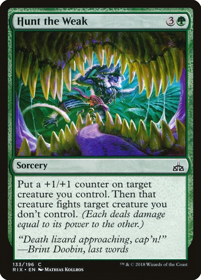Image for Hunt the Weak (Rivals of Ixalan) (133) - Magic: The Gathering