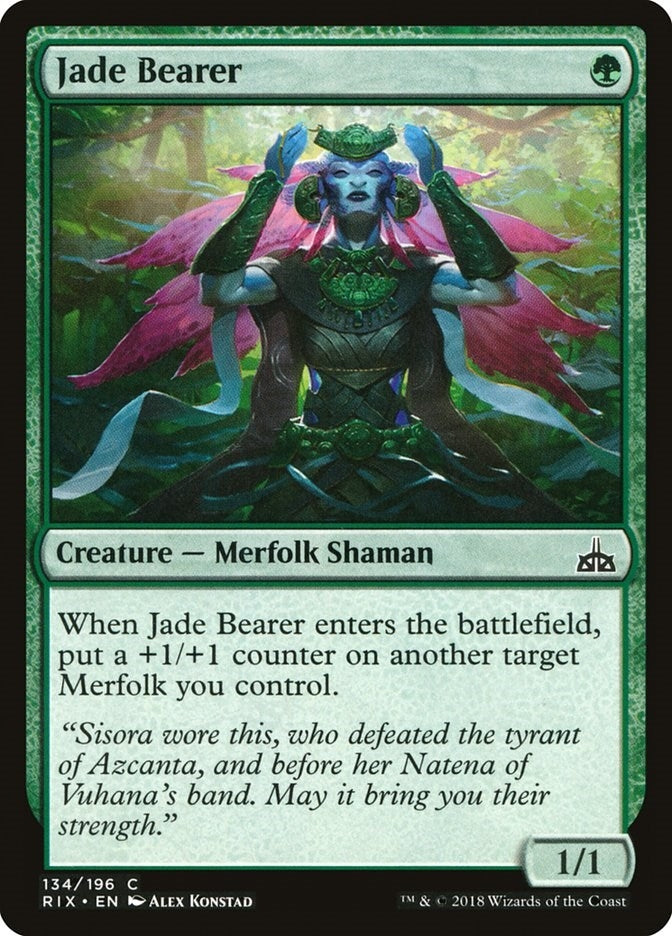 Image for Jade Bearer (Rivals of Ixalan) (134) - Magic: The Gathering