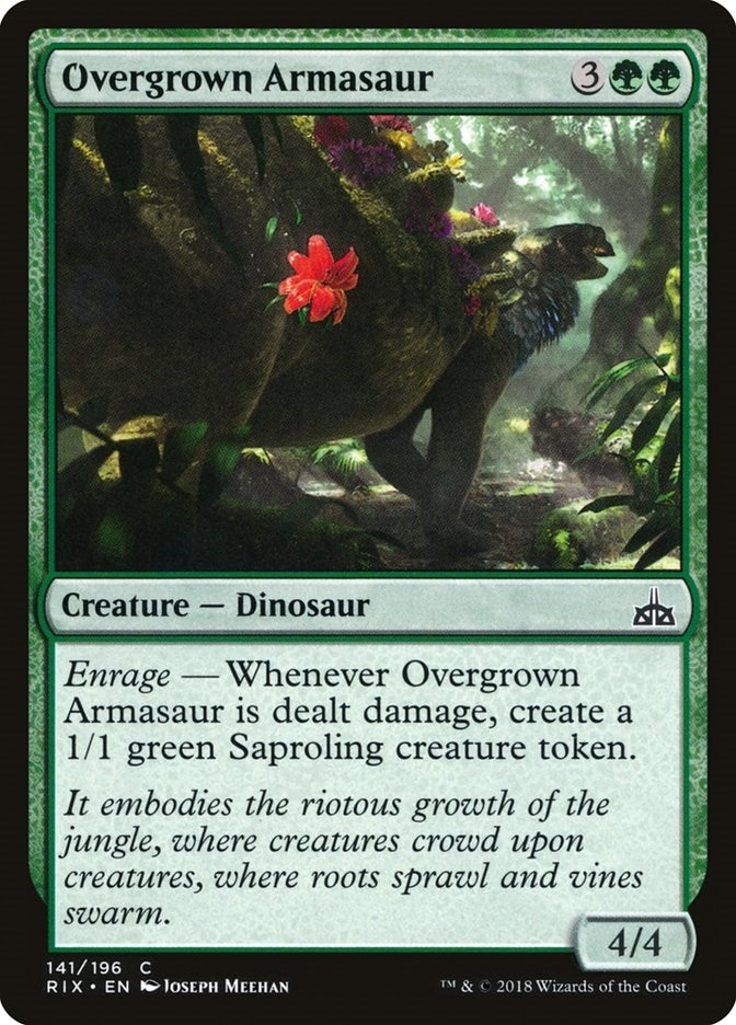 Image for Overgrown Armasaur (Rivals of Ixalan) (141) - Magic: The Gathering