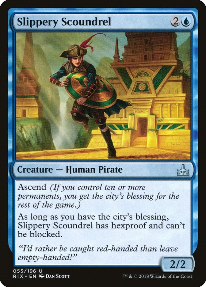 Image for Slippery Scoundrel (Rivals of Ixalan) (55) - Magic: The Gathering